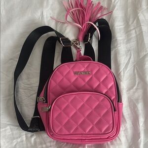 Steve Madden Pink Quilted Backpack